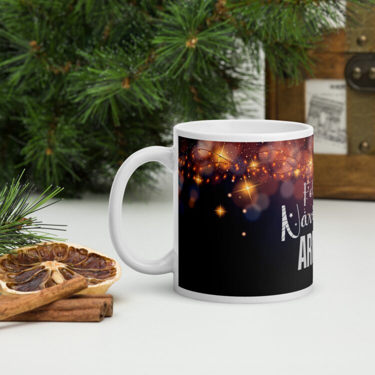 Feliz Navidad Army Taza blanca brillante - Imagen 2