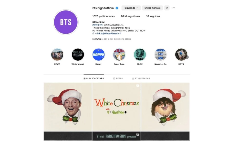 bts instagram oficial