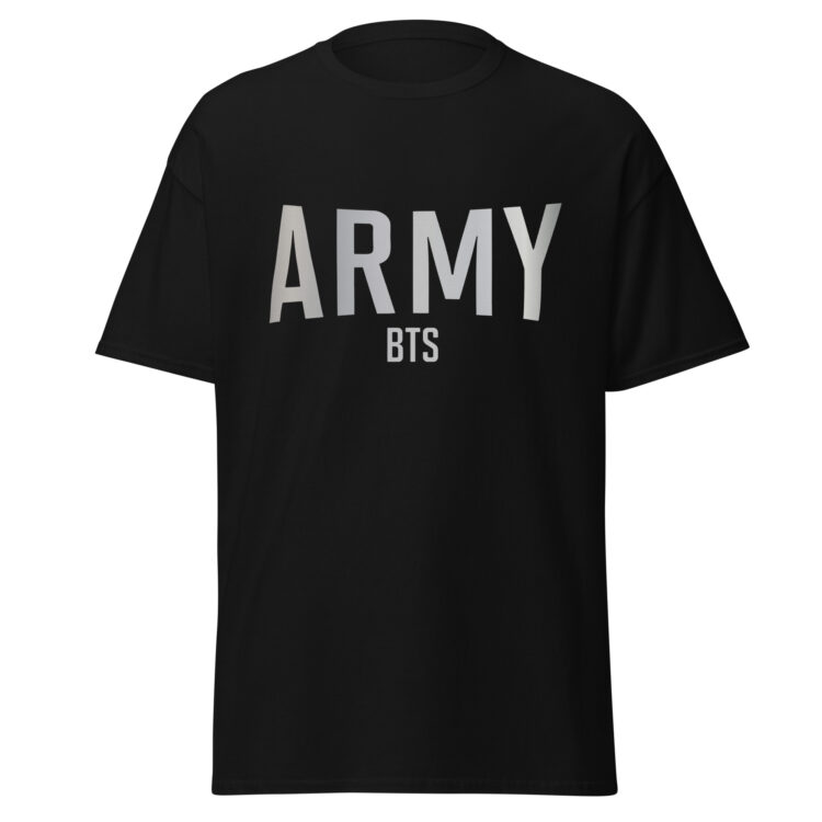 Camiseta BTS Army Letras color gris plateado - Imagen 5