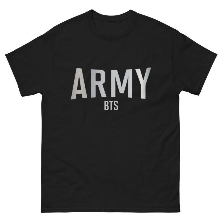 Camiseta BTS Army Letras color gris plateado - Imagen 6