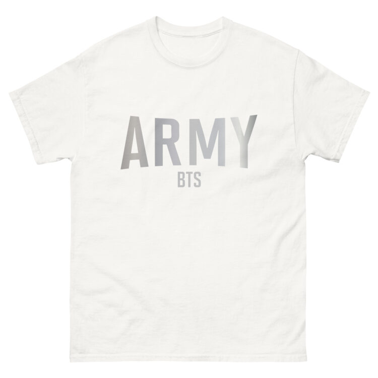 Camiseta BTS Army Letras color gris plateado - Imagen 8